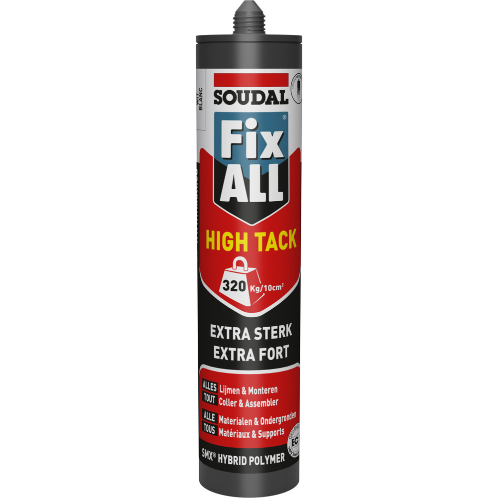 12 cartouches 290 ml fix all high tack blanc - SOUDAL - 100268