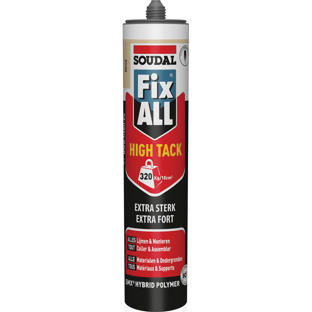 12 cartouches 290 ml fix all high tack beige - SOUDAL - 100271