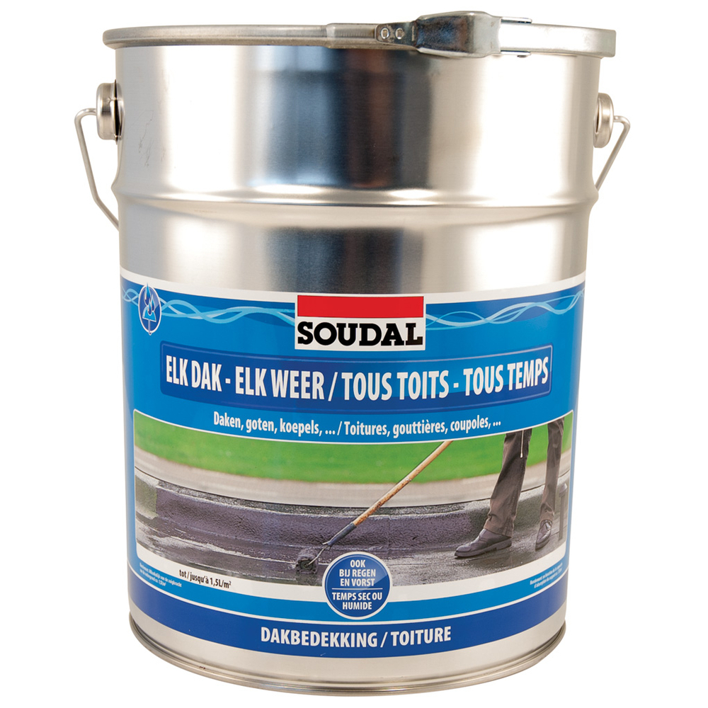 Seau 10L tous toits-tous temps gris - SOUDAL - 101476