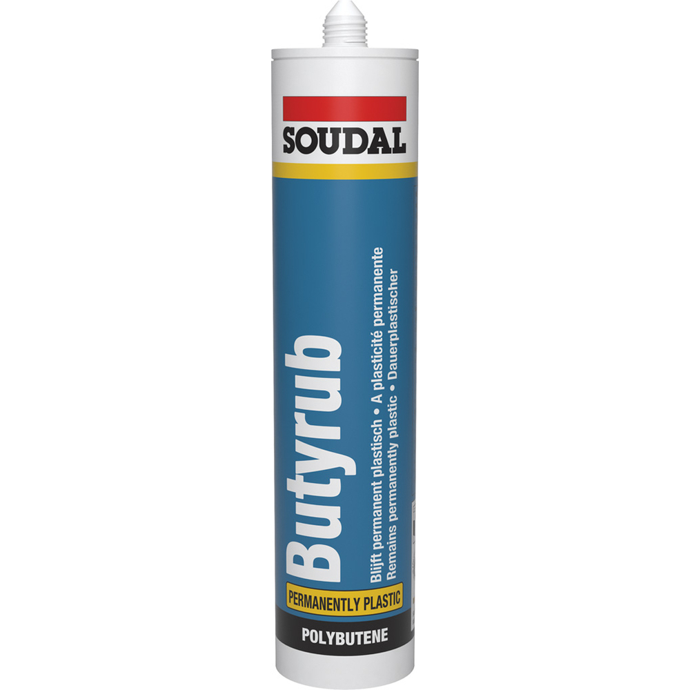 15 cartouches 300 ml Butyrub noir - SOUDAL - 101478