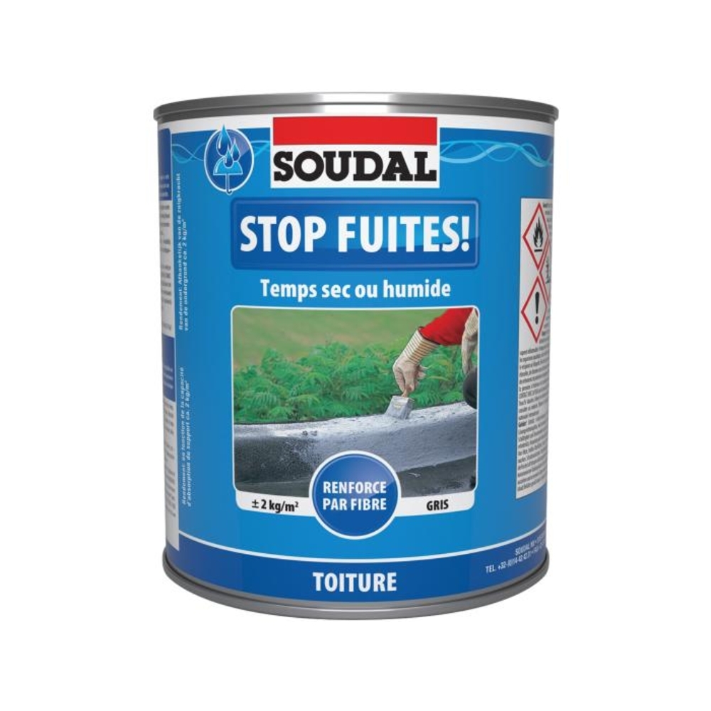 6 pots 750 gr stop fuites gris - SOUDAL - 101507