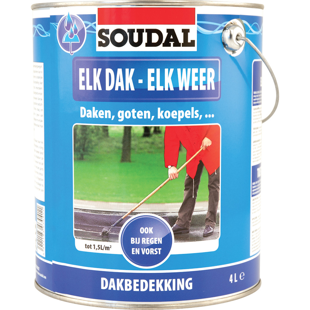 Seau 4L tous toits-tous temps gris - SOUDAL - 101520