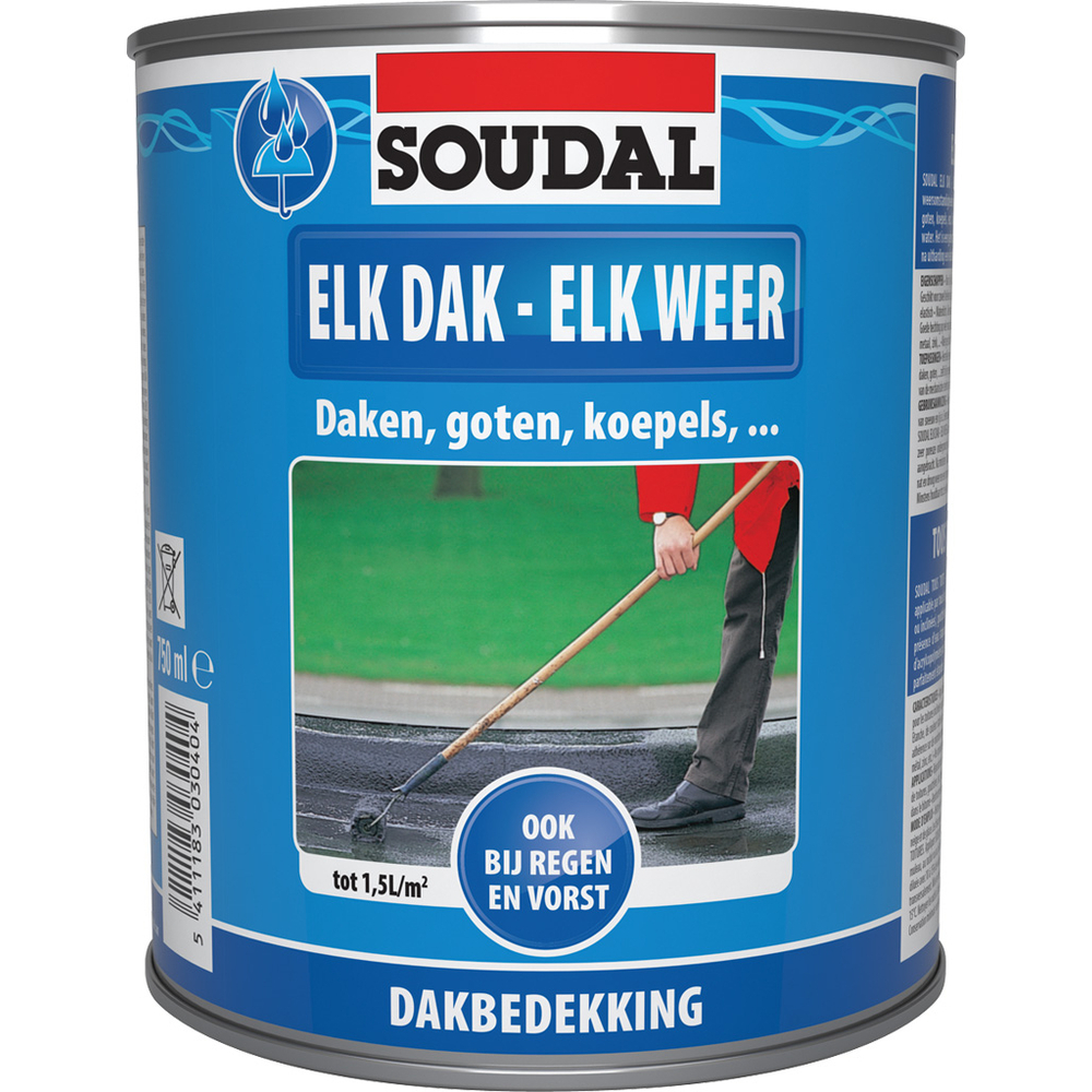 6 pots 750 ml tous toits-tous temps gris - SOUDAL - 101522