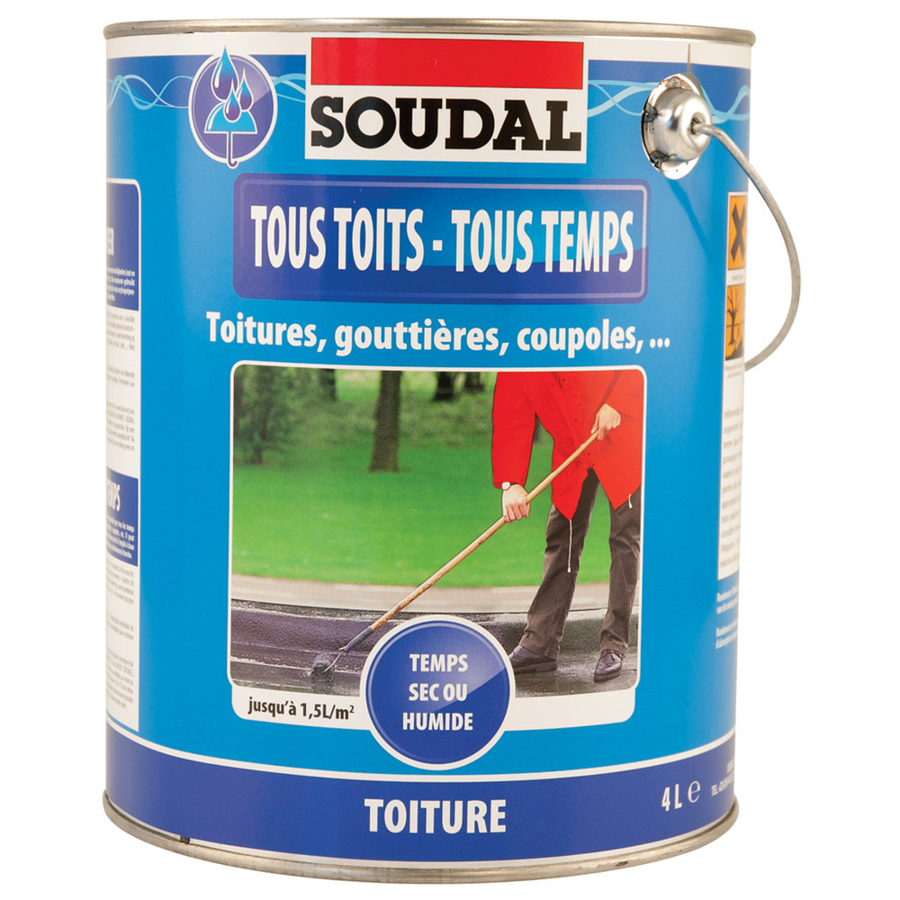 Seau 4L tous toits-tous temps noir - SOUDAL - 101524