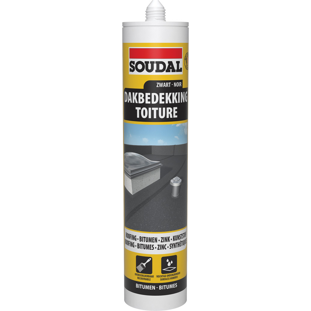12 cartouches 290 ml spécial toiture noir - SOUDAL - 102271