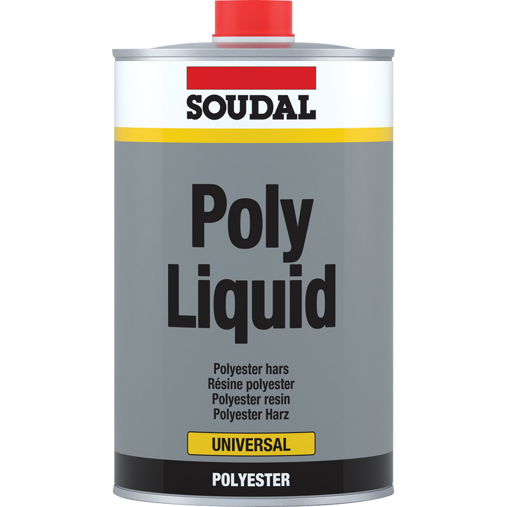 6 boîtes métalliques 1 kg poly liquide - SOUDAL - 103438