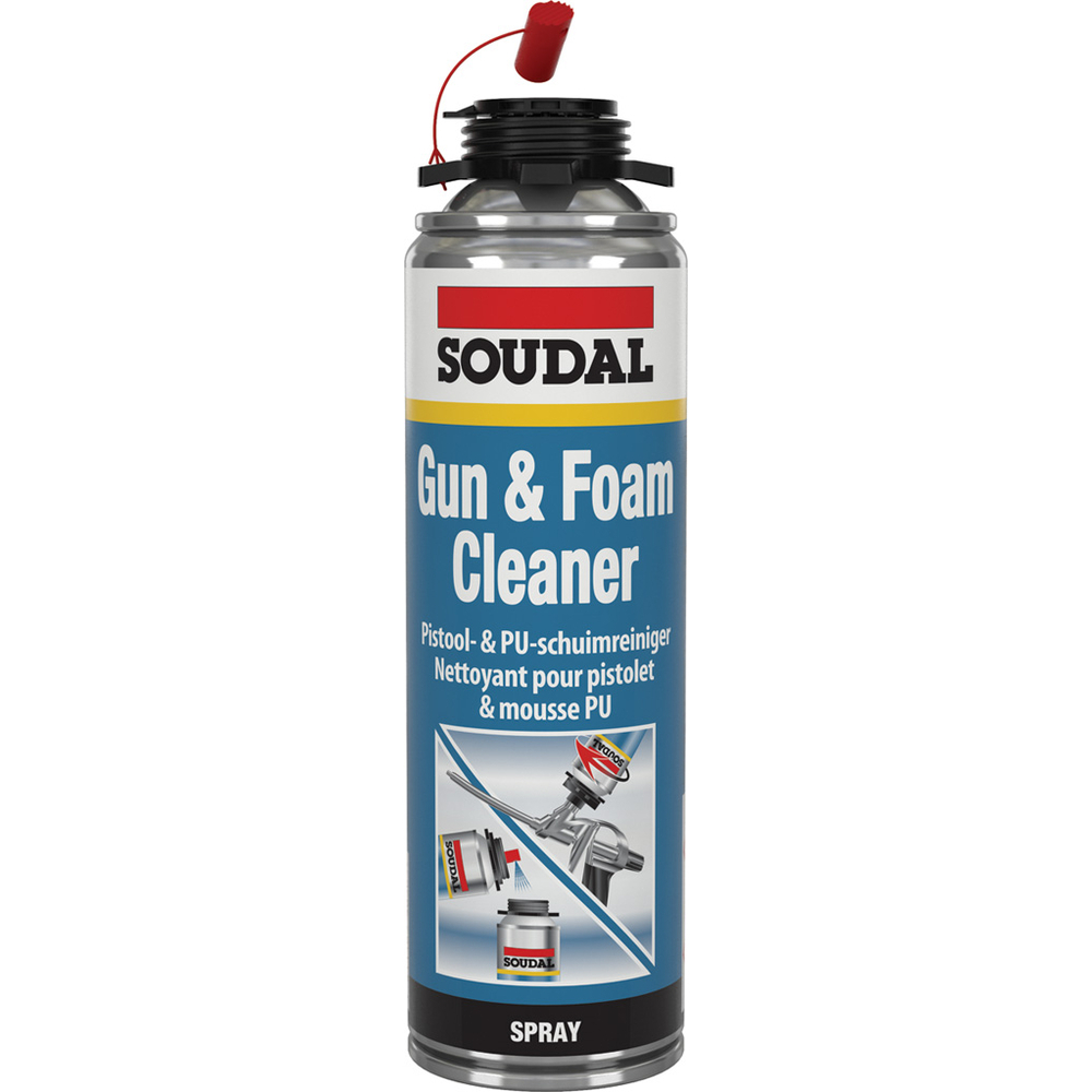 12 aérosols 500ml de nettoyant gun vis & foamcleaner incolore - SOUDAL - 103658