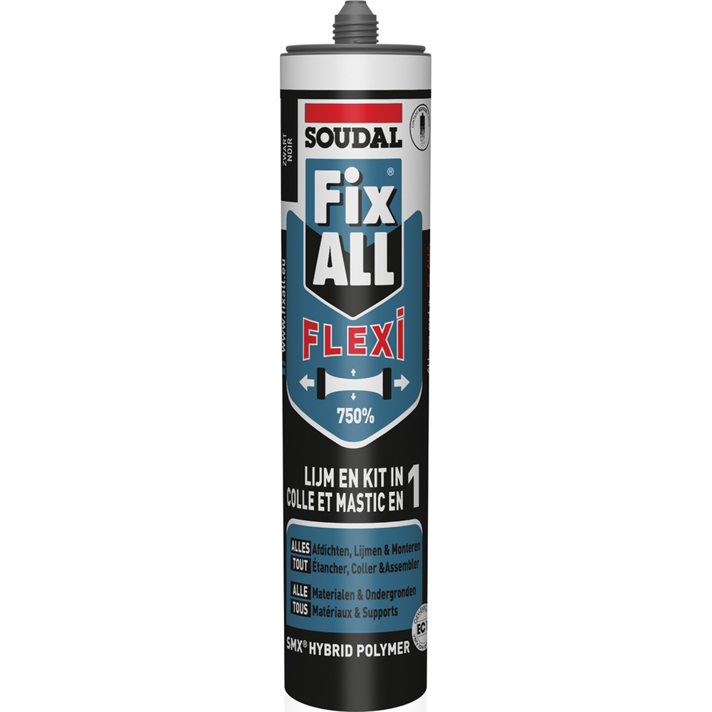 12 cartouches 290 ml fix all flexi noir - SOUDAL - 105031