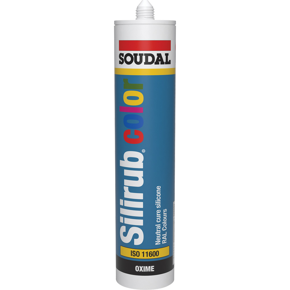 15 cartouches 300 ml SILIRUB color ral 9006 aluminium blanc - SOUDAL - 106735