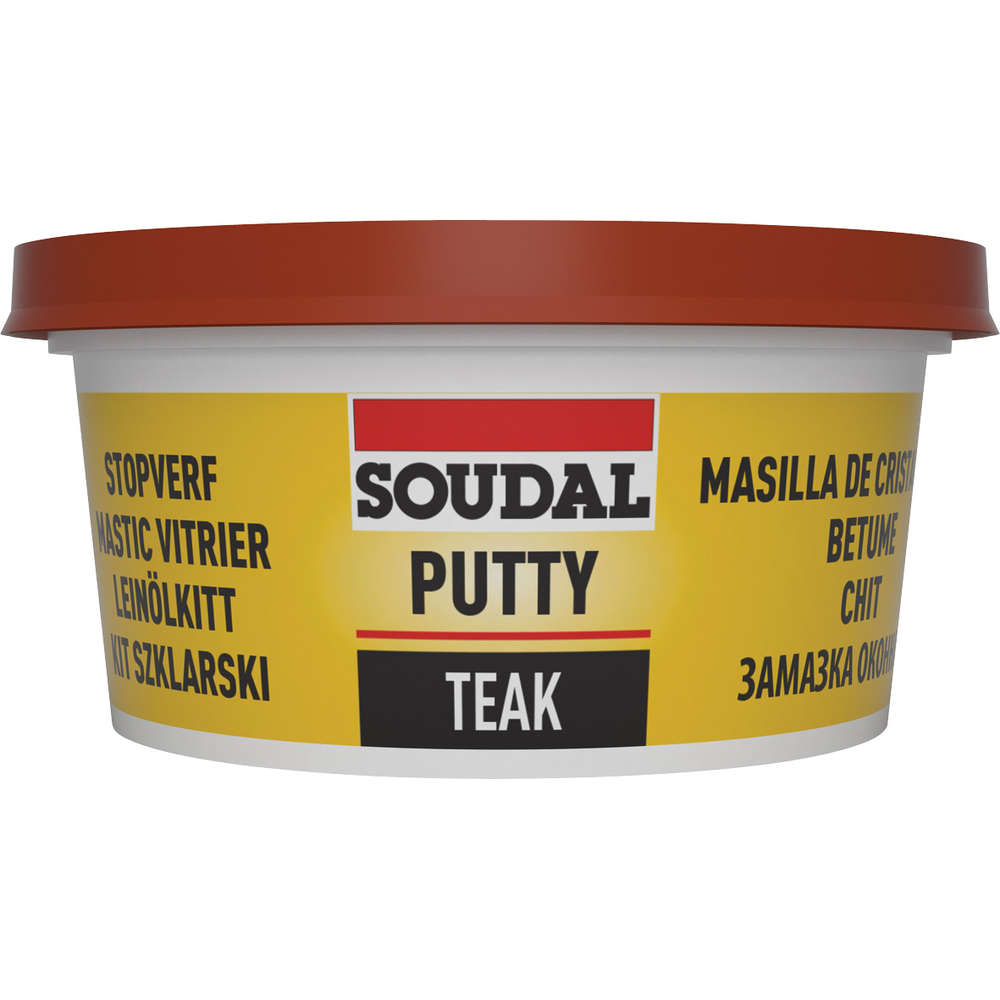 6 pots 500 gr mastic vitrier acajou - SOUDAL - 106750