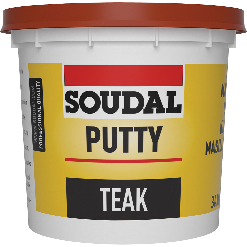 6 pots 1 kg mastic vitrier acajou - SOUDAL - 106752