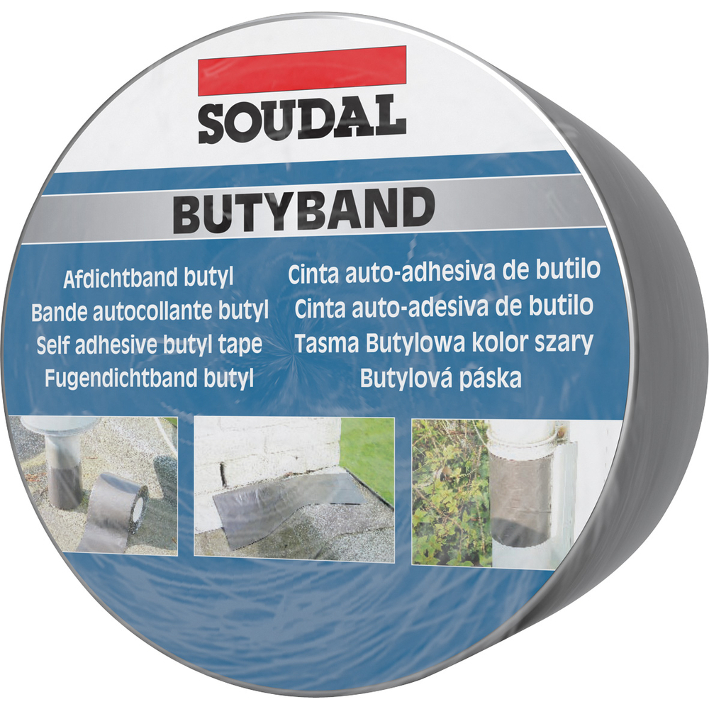 Butyband 7,5 cm alu 8 rouleaux de 10m - SOUDAL - 111083
