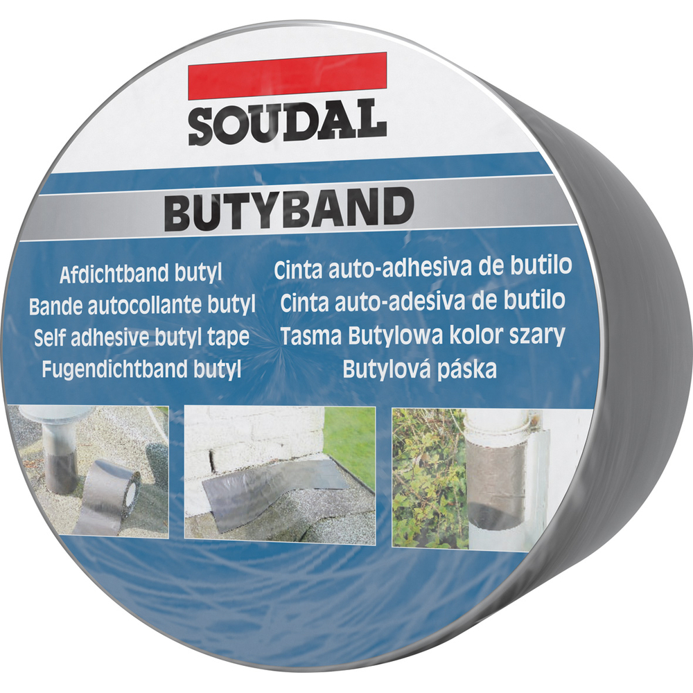 Butyband 10 cm alu 6 rouleaux de 10m - SOUDAL - 111084