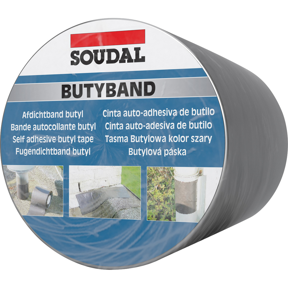 Butyband 15 cm alu 4 rouleaux de 10m - SOUDAL - 111085