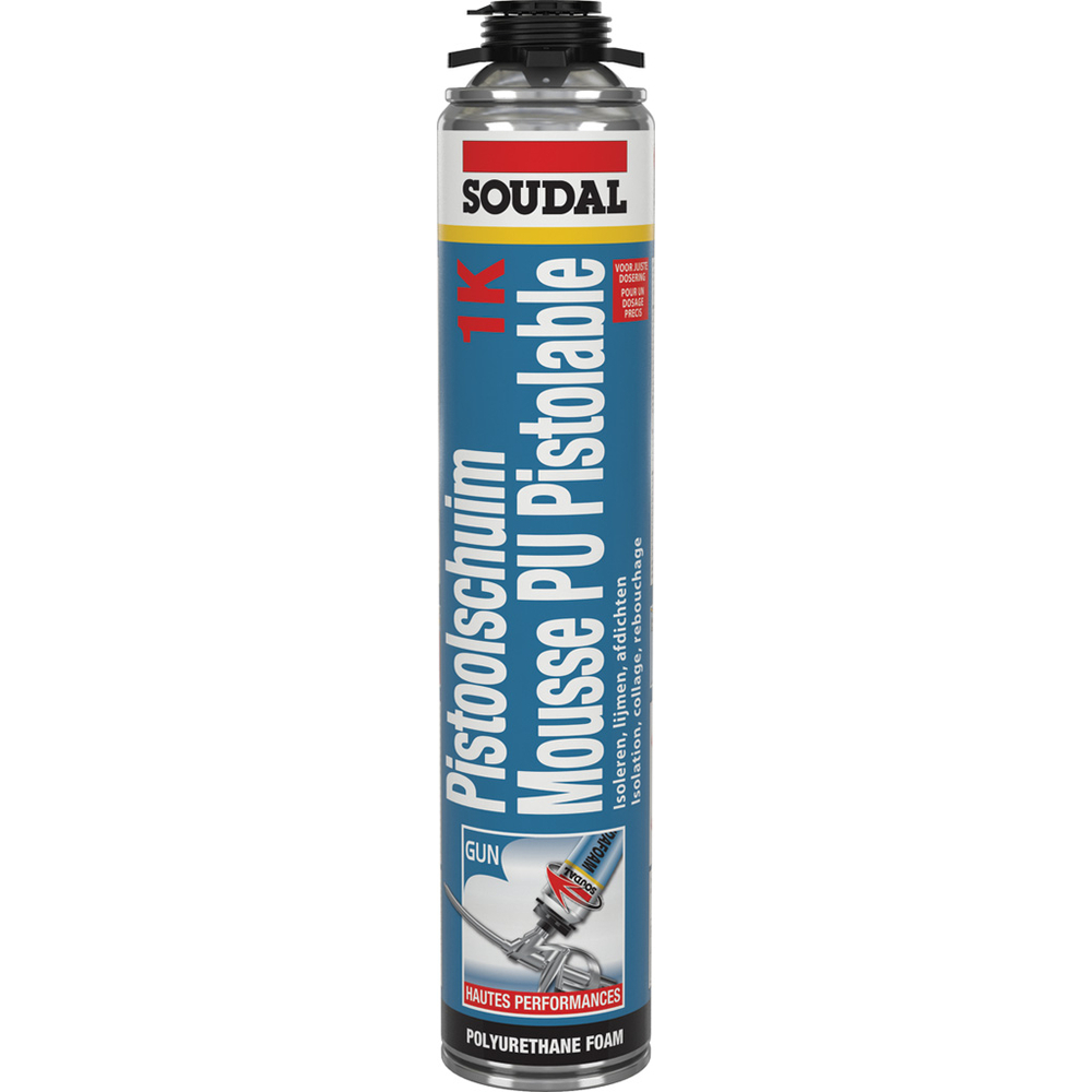 12 aérosols 700ml de SOUDAFOAM pistolable gun vis - B3 beige - SOUDAL - 111126