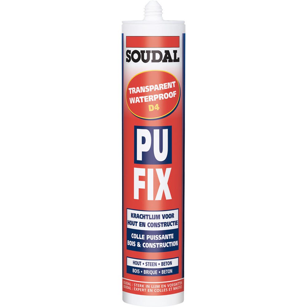12 cartouches 310 ml colle PU fix transparent - SOUDAL - 111918