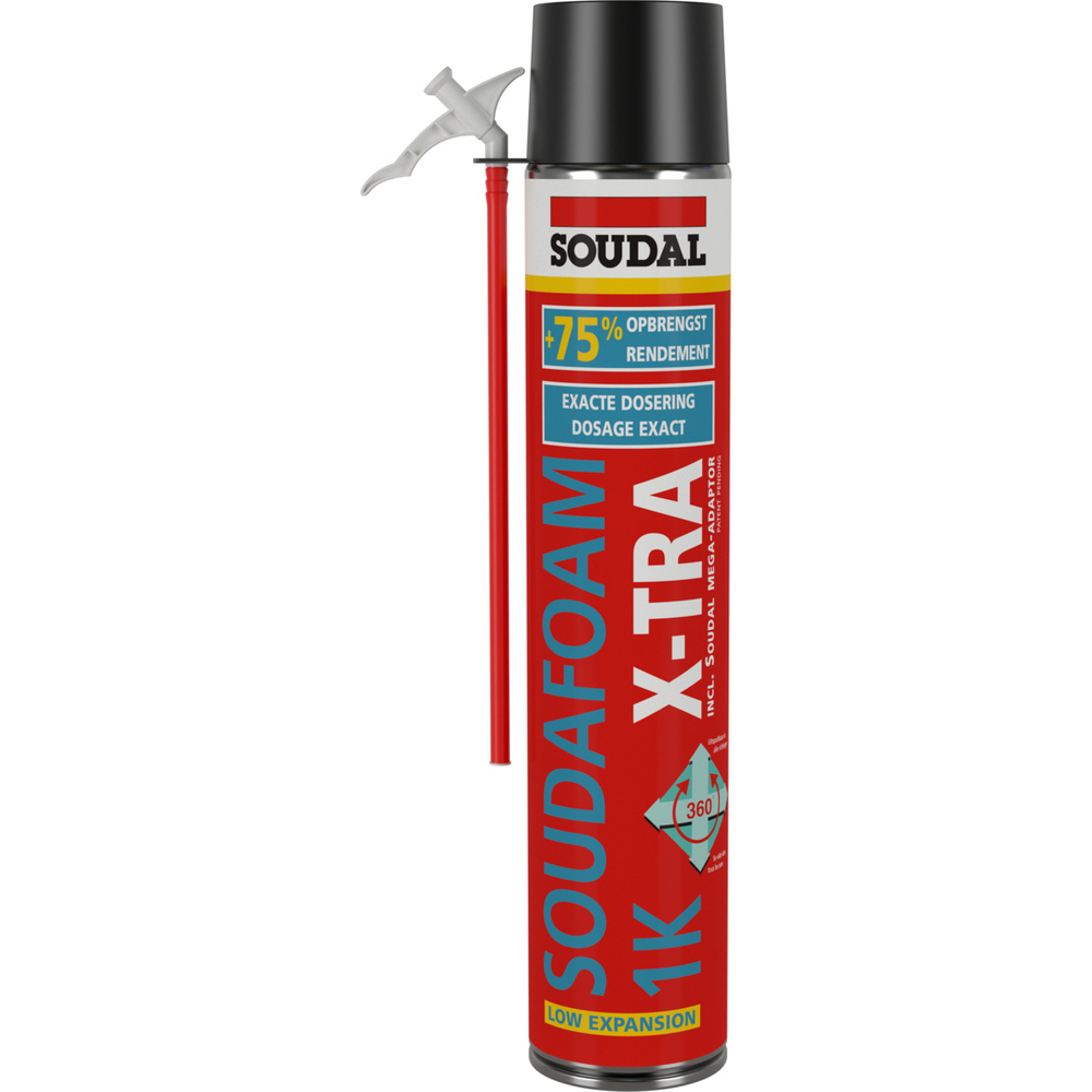 12 aérosols 750ml de SOUDAFOAM x-tra manuelle - B3 beige - SOUDAL - 112625