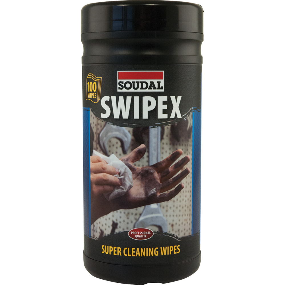 6 boîtes distributrices de 100 lingettes swipex nettoyantes XL - SOUDAL - 113551