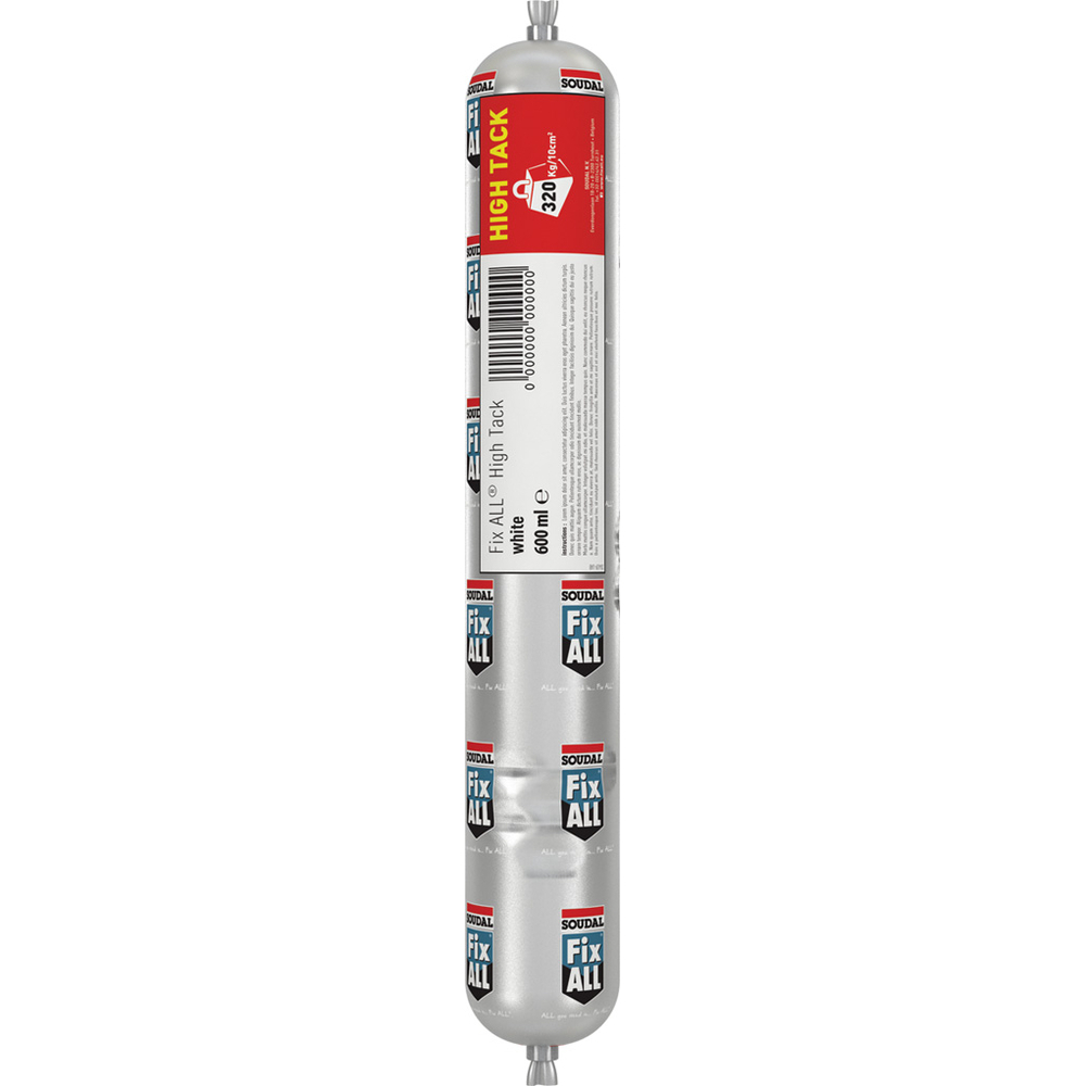 12 poches 600 ml fix all high tack blanc - SOUDAL - 113657