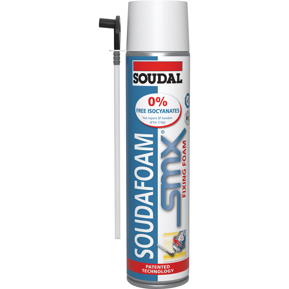 6 aérosols 500ml de mousse d'isolation smx 0% manuelle - b2 blanc - SOUDAL - 113839