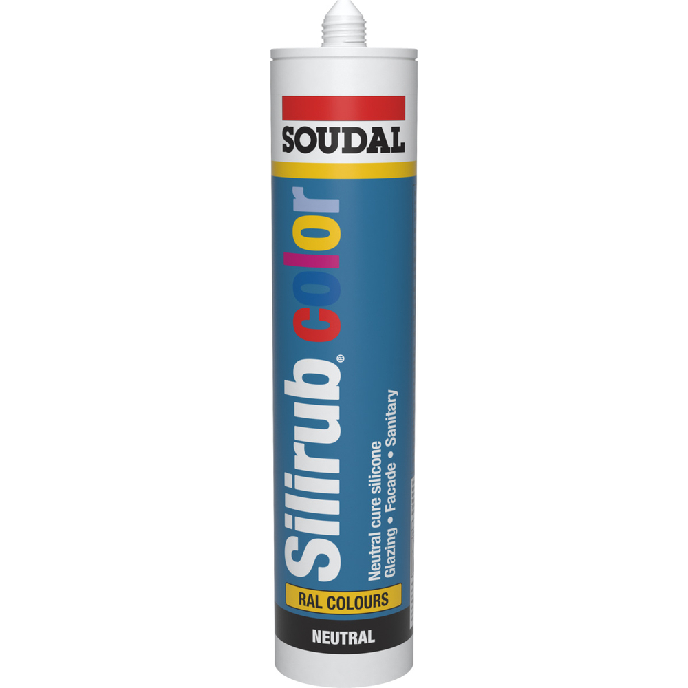 15 cartouches 300 ml SILIRUB color ral 7004 gris signal - SOUDAL - 116632
