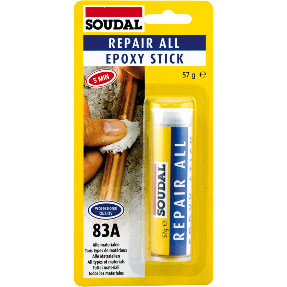 12 blisters 57 gr époxy stick 83a - SOUDAL - 117430
