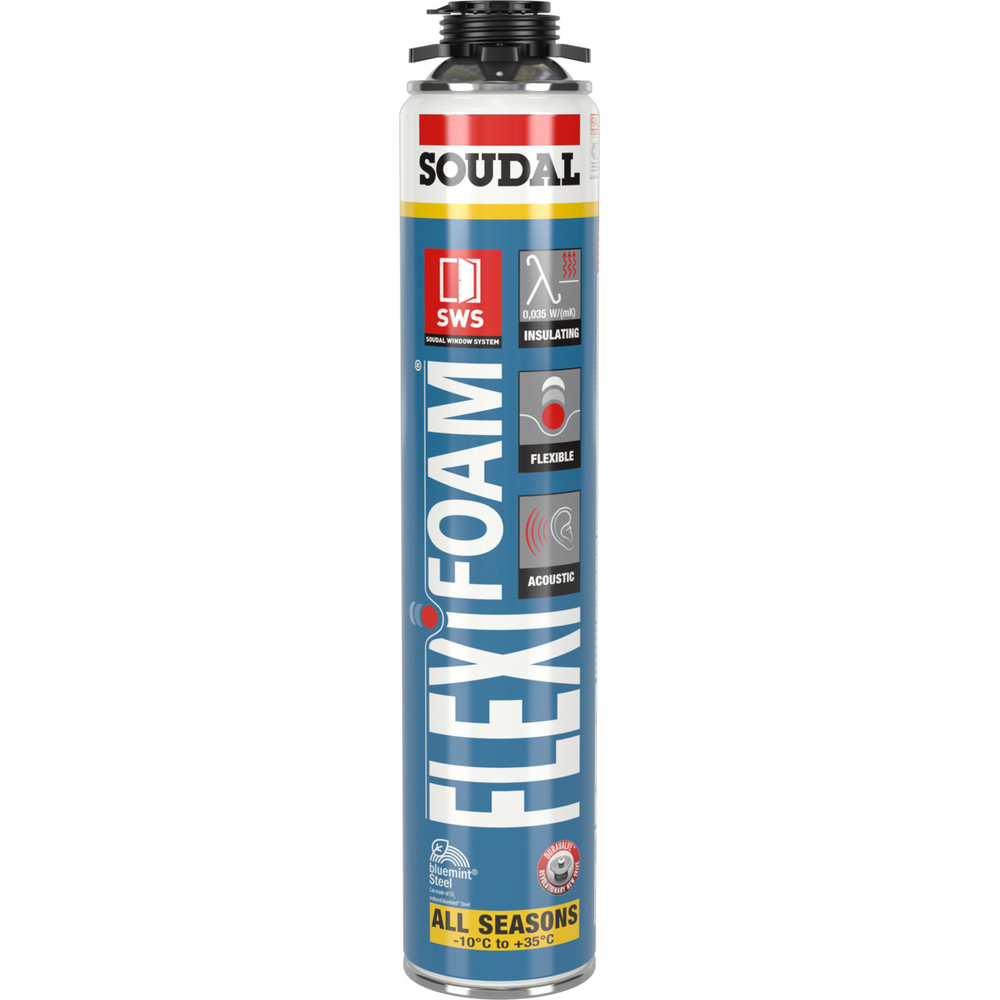 12 aérosols 750ml de Flexifoam pistolable bleu - SOUDAL - 117472
