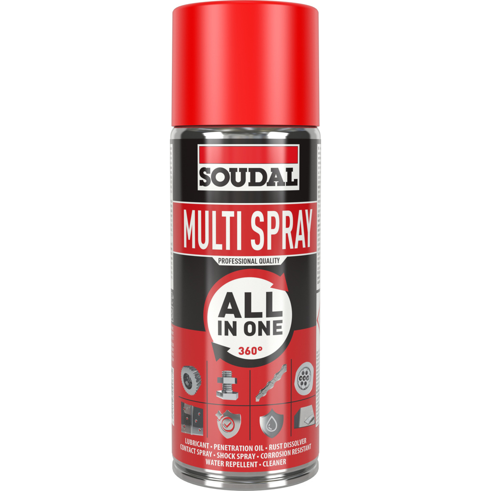 6 aérosols 400ml de multi spray all in one - multifonctions - 8 en 1 - SOUDAL - 119707