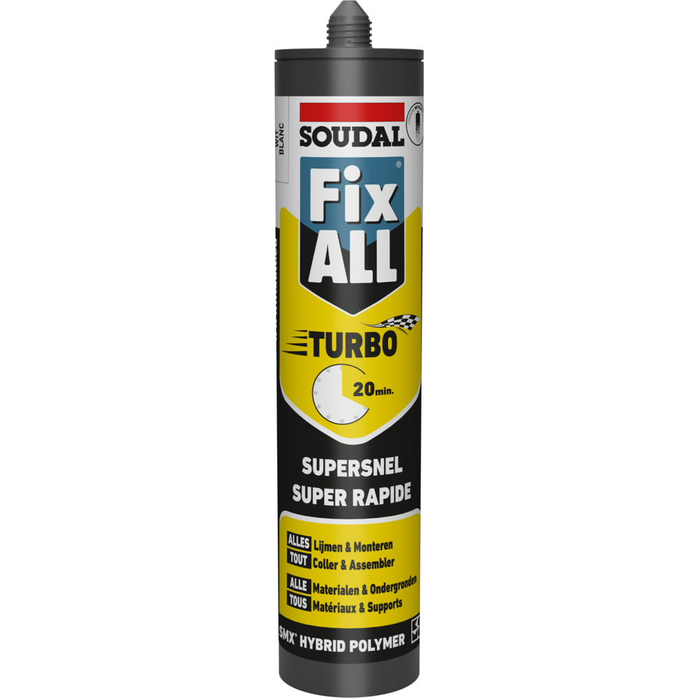 12 cartouches 290 ml fix all turbo blanc - SOUDAL - 121923