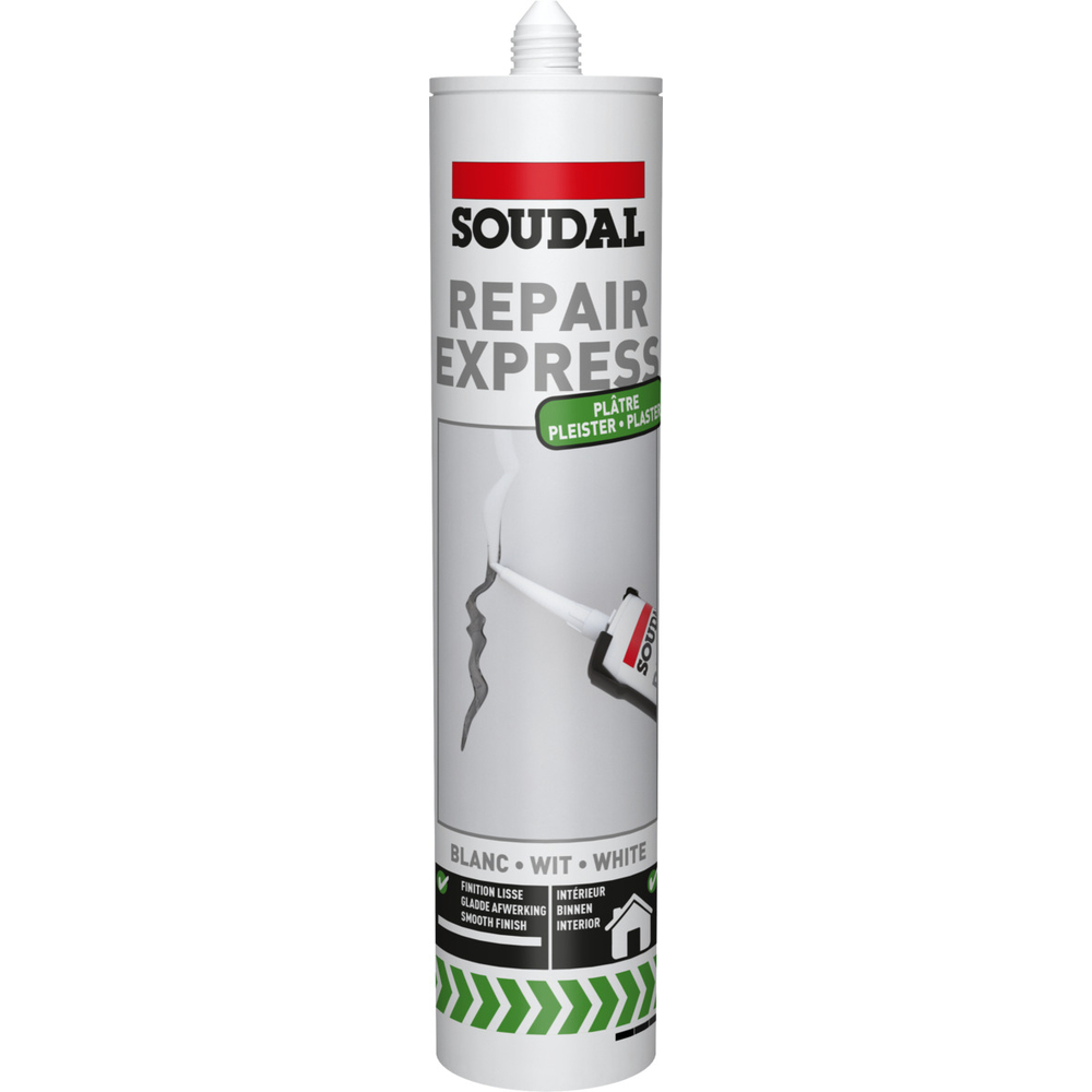 12 cartouches 290 ml repair express plâtre cartouche blanc - SOUDAL - 122525
