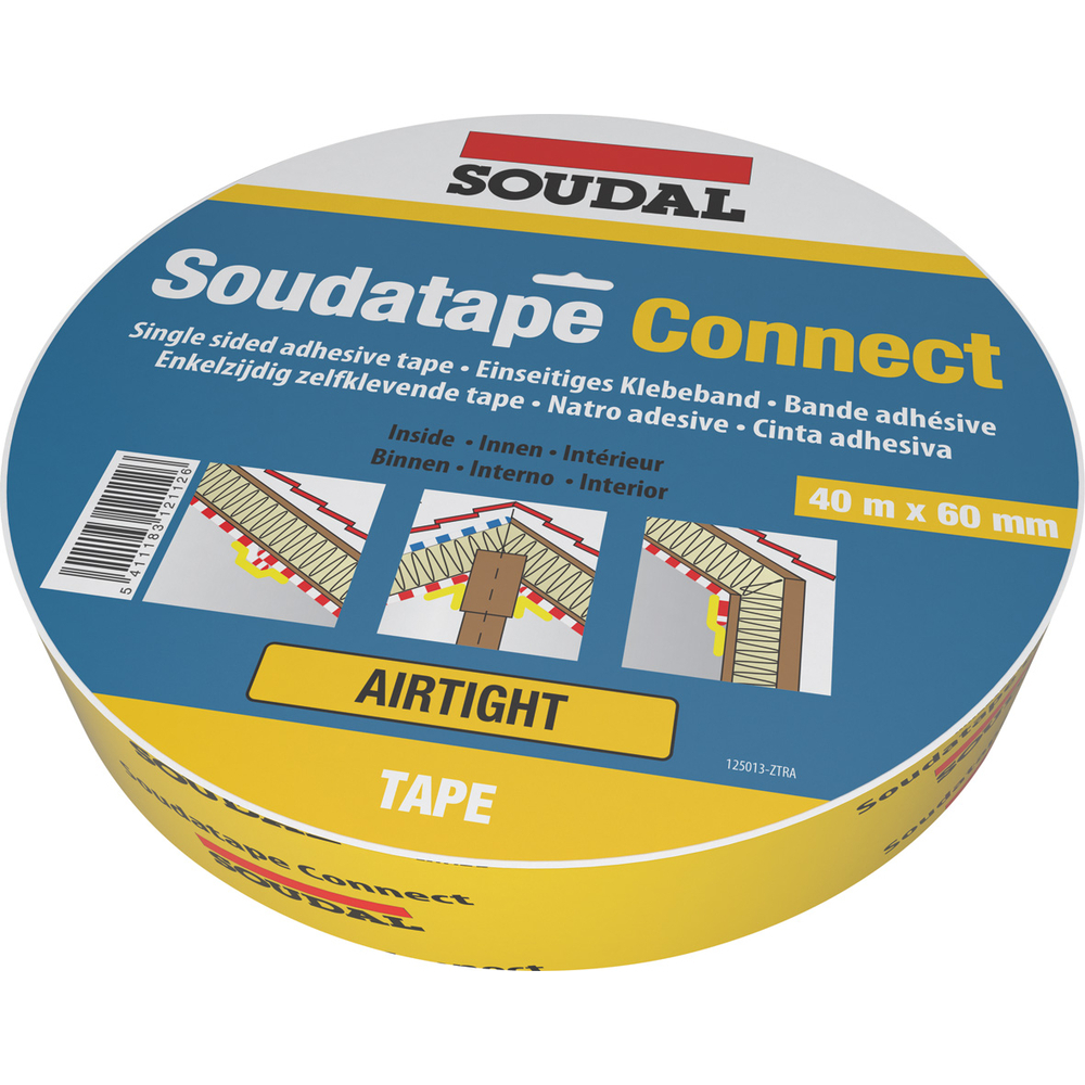 Soudatape connect jaune 5 rouleaux de 40m - SOUDAL - 125013