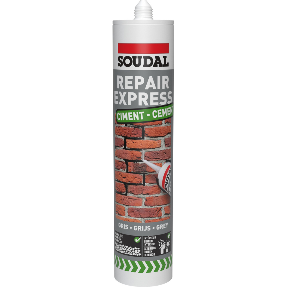 12 cartouches 290 ml repair express ciment gris - SOUDAL - 125786