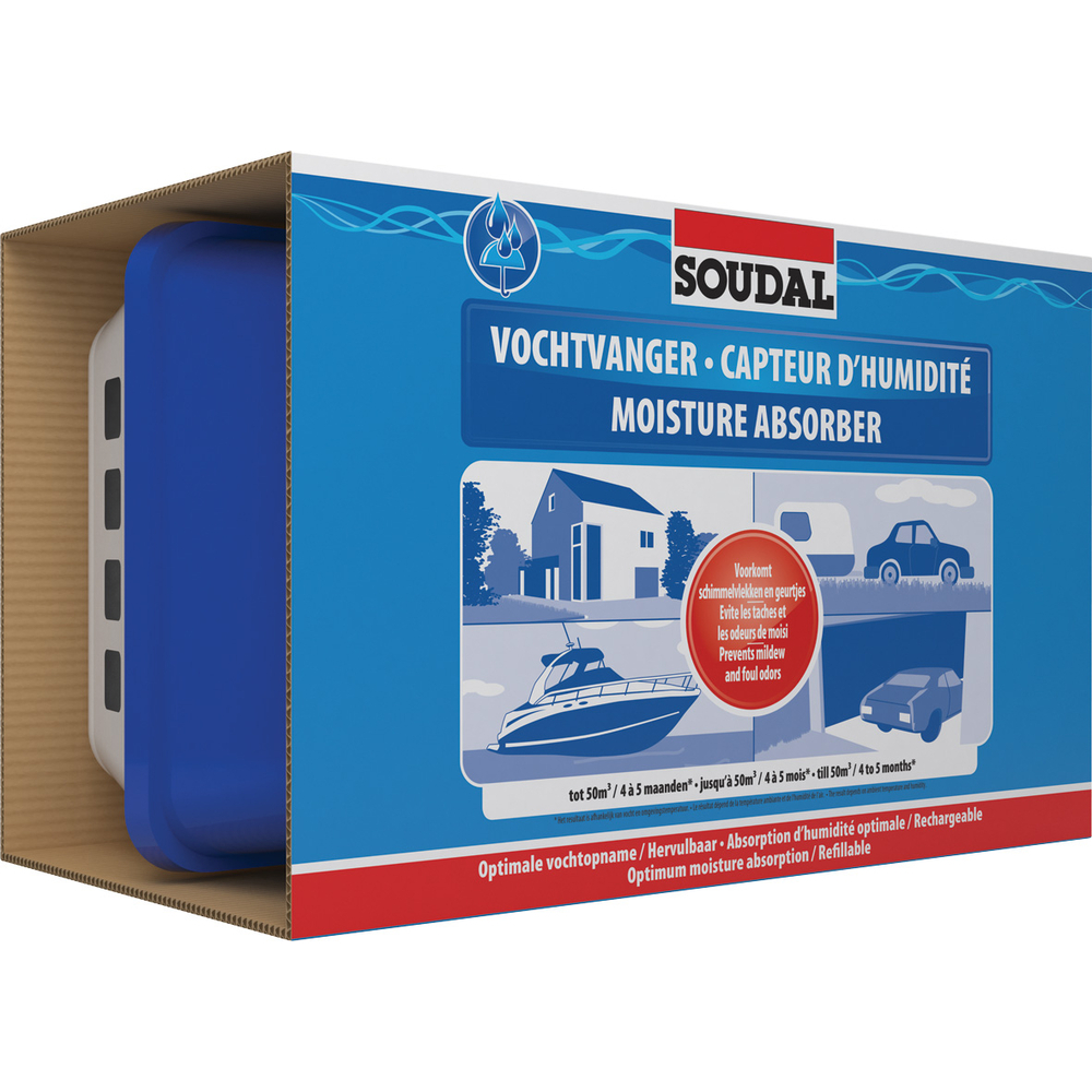 8 boites et recharges 1 kg capteur d'humidité - SOUDAL - 125941