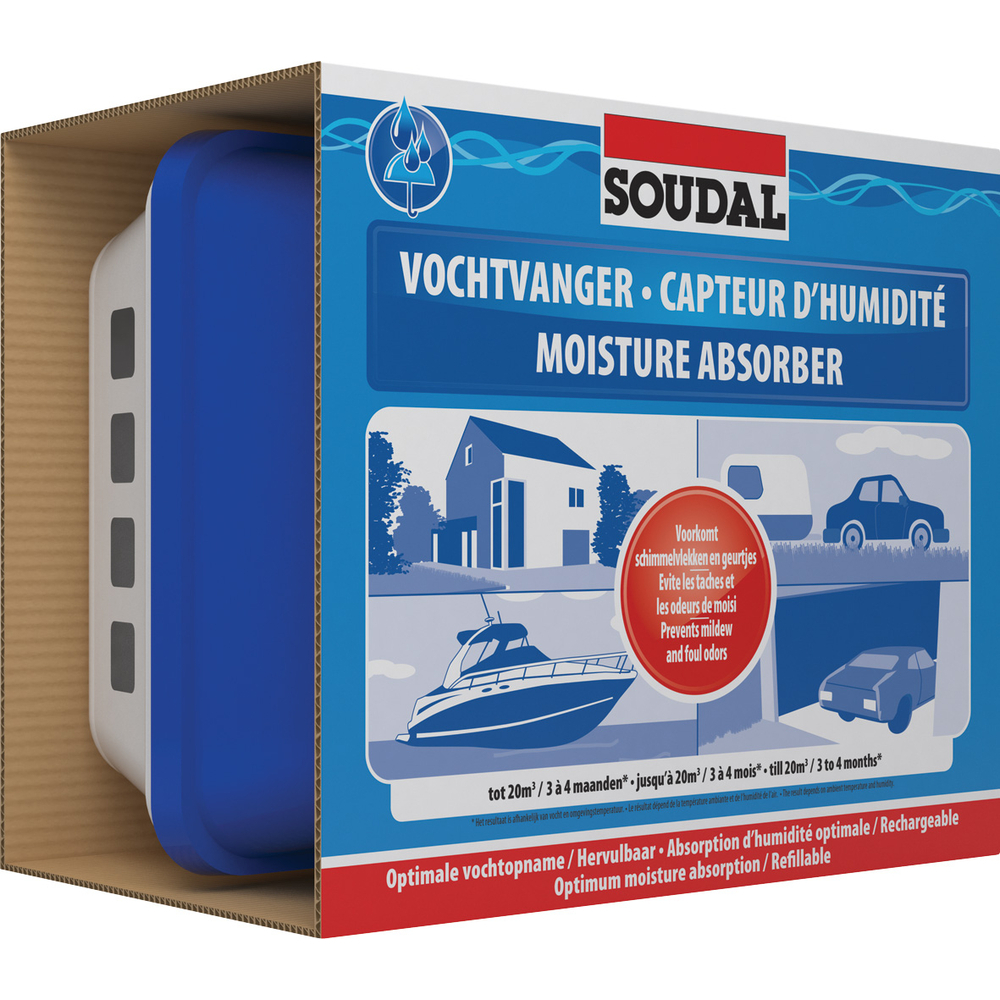 8 boites et recharges 450 gr capteur d'humidité - SOUDAL - 125942