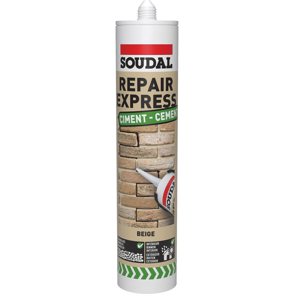 6 cartouches 290 ml repair express ciment ton pierre beige - SOUDAL - 128000