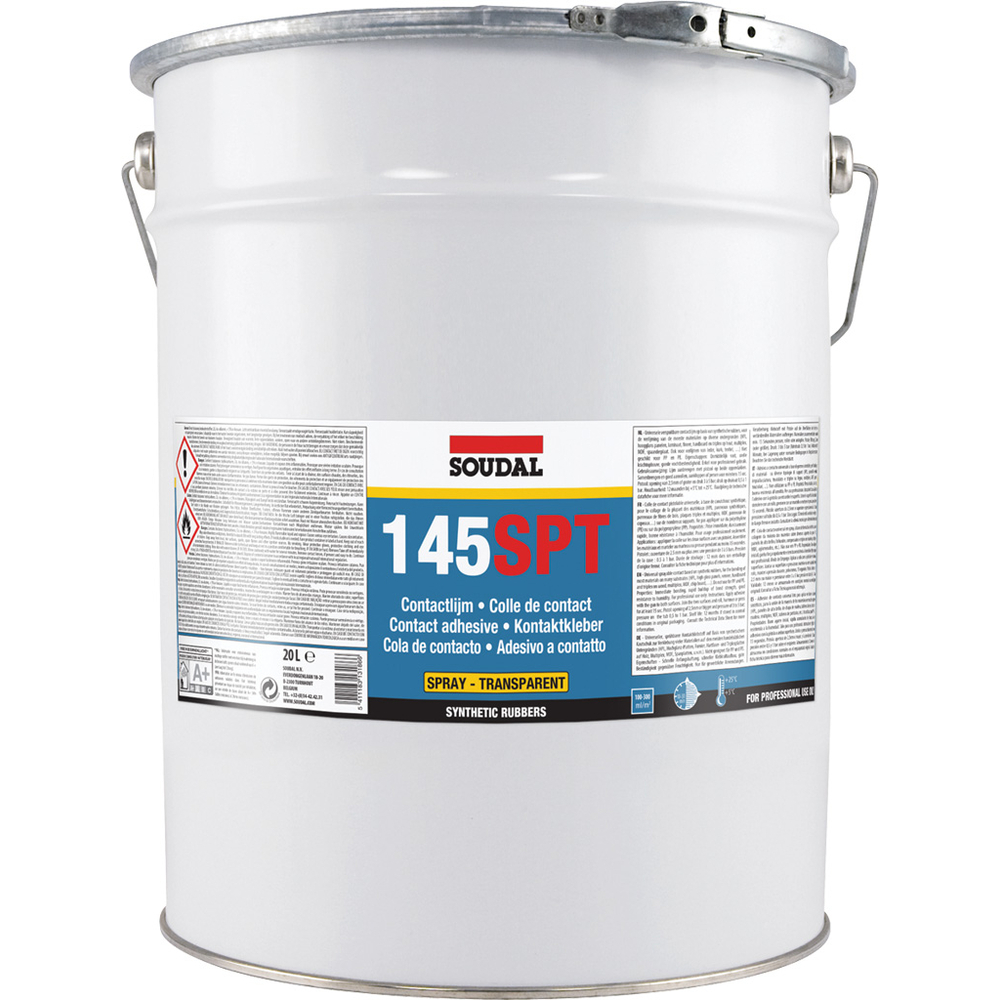 Seau 20L soudal 145spt colle néoprène pistolable transparente - SOUDAL - 128677