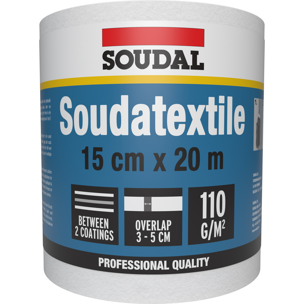Soudatextile 110 - 150 mm x 20 m blanc 60 rouleaux de 20m - SOUDAL - 131003