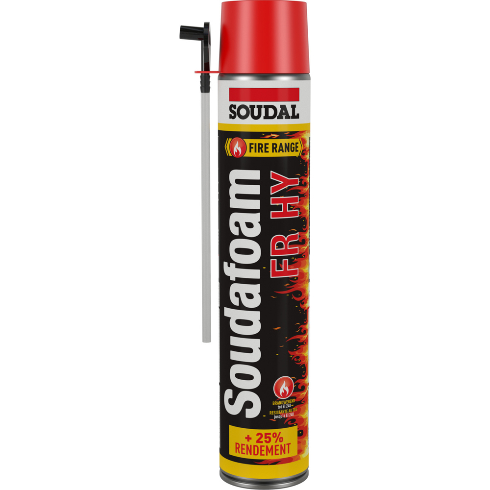 12 aérosols 750ml de SOUDAFOAM FR HY manuelle rouge - SOUDAL - 146752