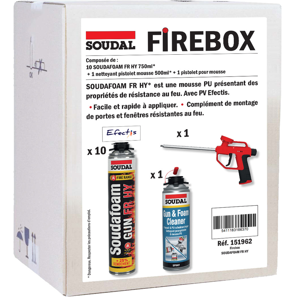 Firebox pistolable gun vis duravalve - SOUDAL - 151962