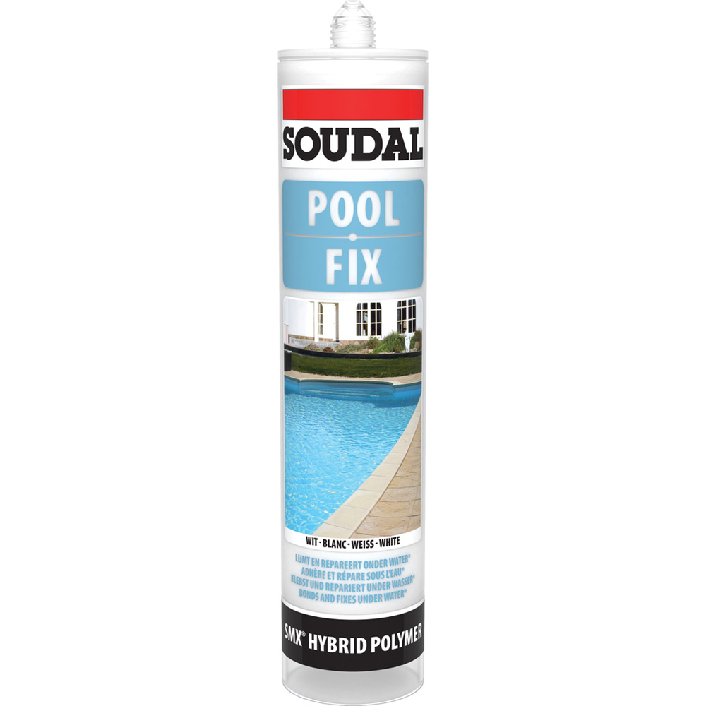6 cartouches 290 ml pool fix blanc - SOUDAL - 152520