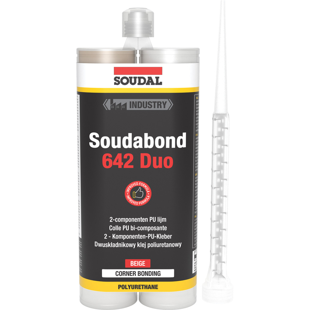 12 cartouches 600 ml SOUDABOND 642 duo 2 x 300 beige - SOUDAL - 152623