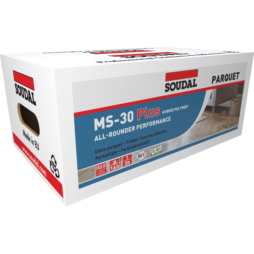 Box 14 kg colle parquet ms-30 plus 2x7 kg brun clair - SOUDAL - 152631