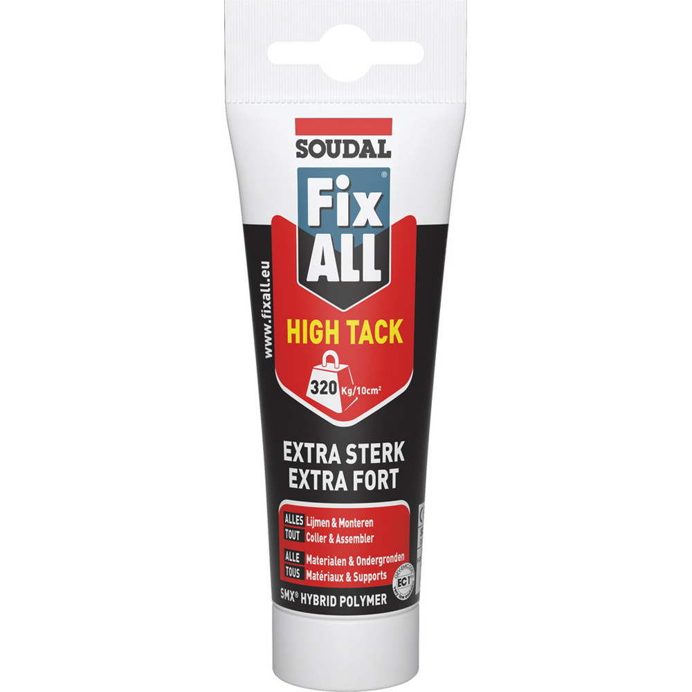 12 tubes eurolock 125 ml fix all high tack blanc - SOUDAL - 153975