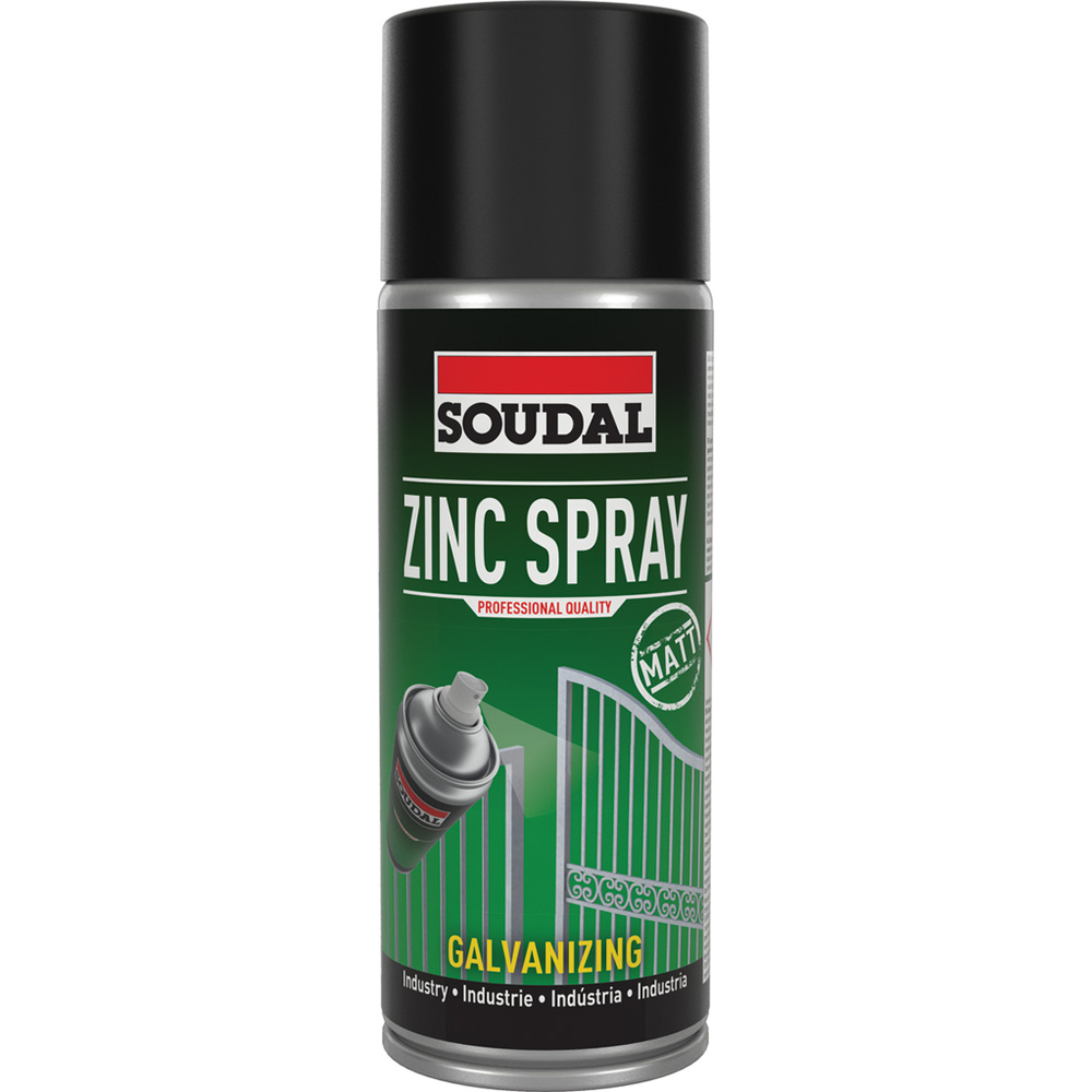 6 aérosols 400ml de zinc spray - galvanisation à froid - aspect mat - SOUDAL - 154607