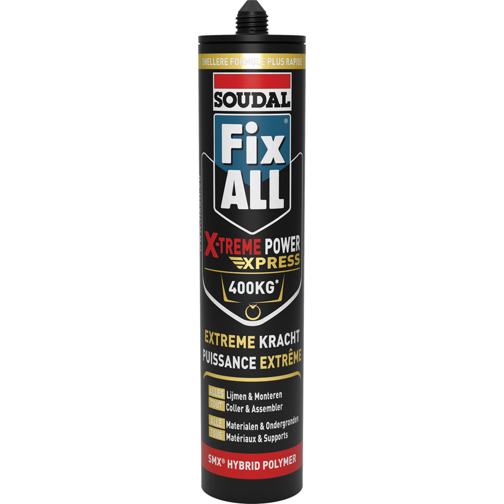 12 cartouches 280 ml fix all x-treme power express noir - SOUDAL - 155119