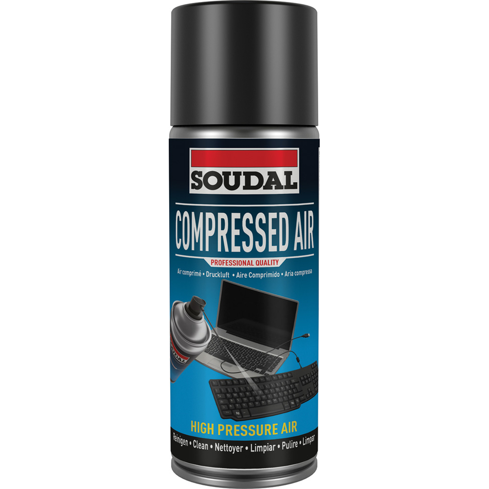 6 aérosols 400ml de compressed air - gaz dépoussiérant haute pression - SOUDAL - 158031