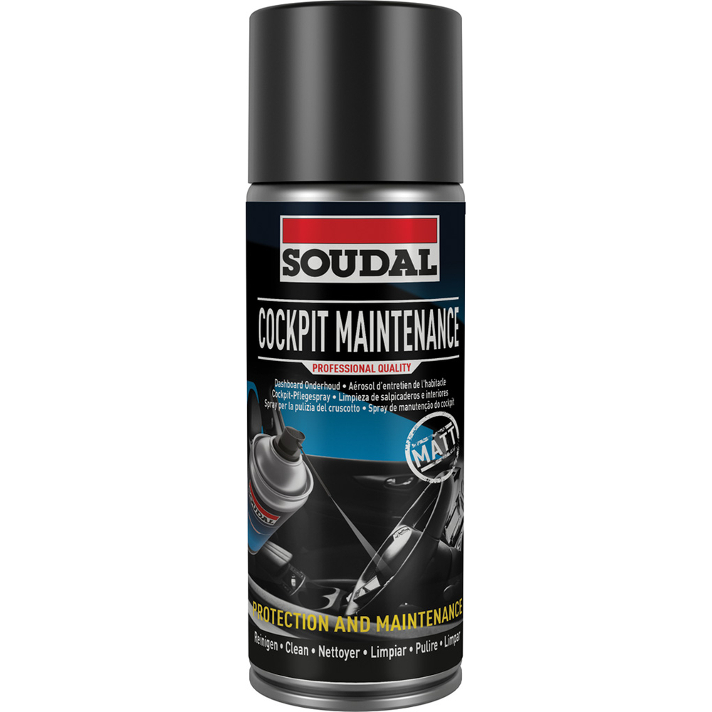 6 aérosols 400ml de cockpit maintenance - raviveur de tableau de bord - SOUDAL - 158038