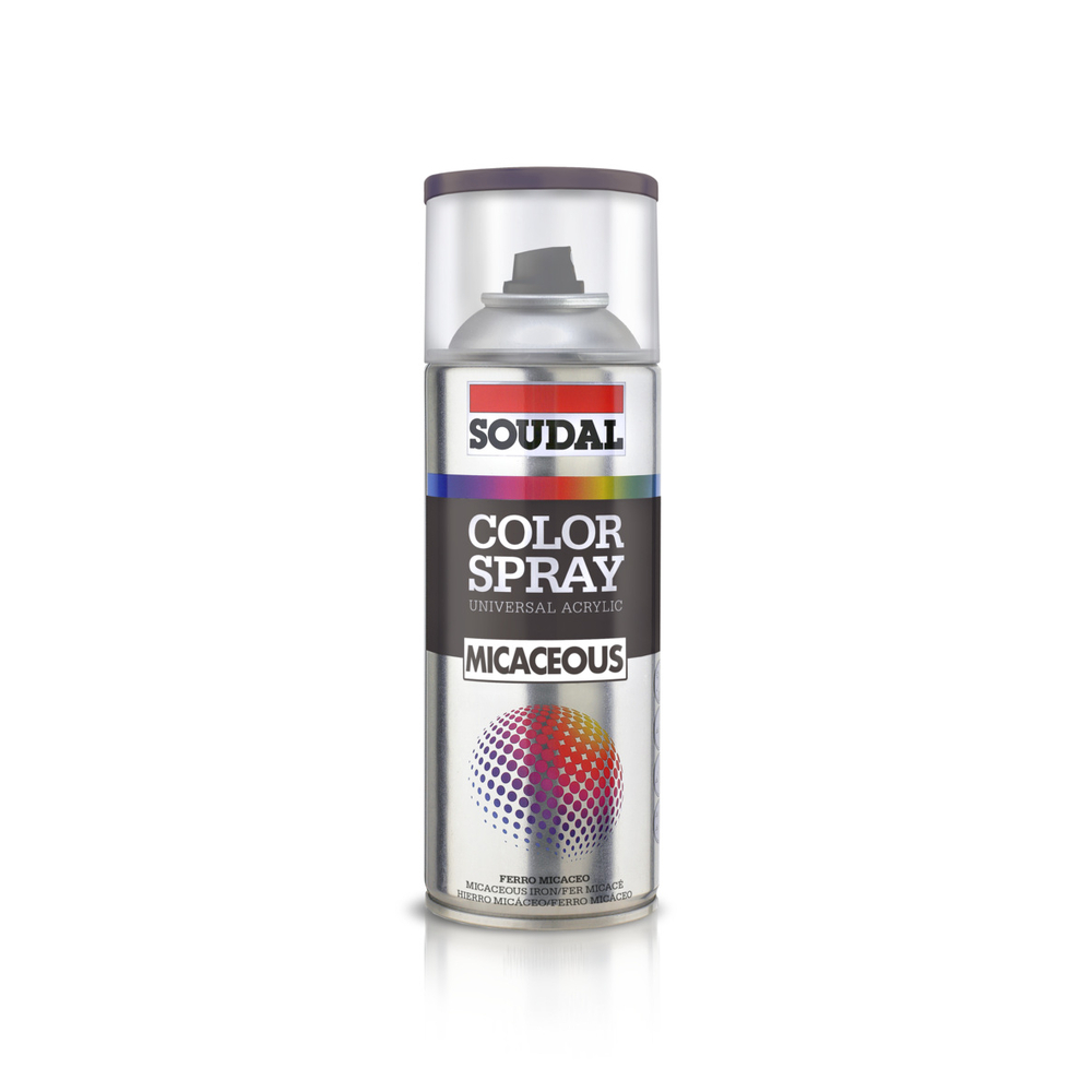 6 aérosols 400ml de color spray métal noir ancien - SOUDAL - 161301
