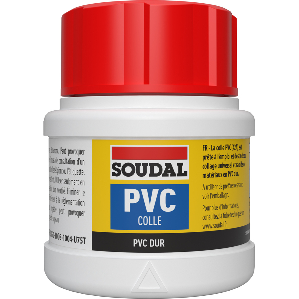 12 pots pinceau 100 ml colle pvc liquide 42a - SOUDAL - 168506