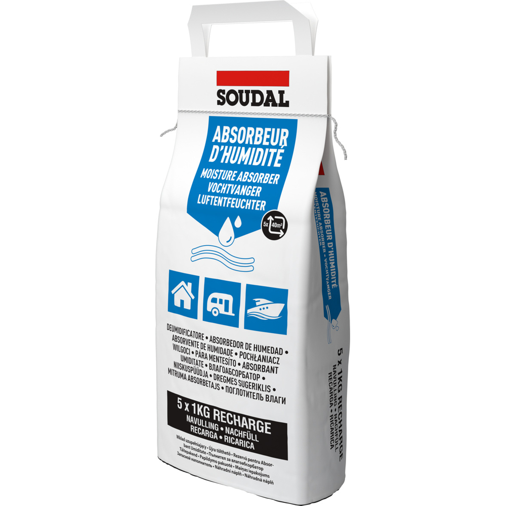5 recharges 1 kg capteur d'humidité - SOUDAL - 169262